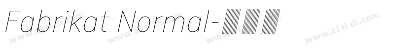 Fabrikat Normal字体转换